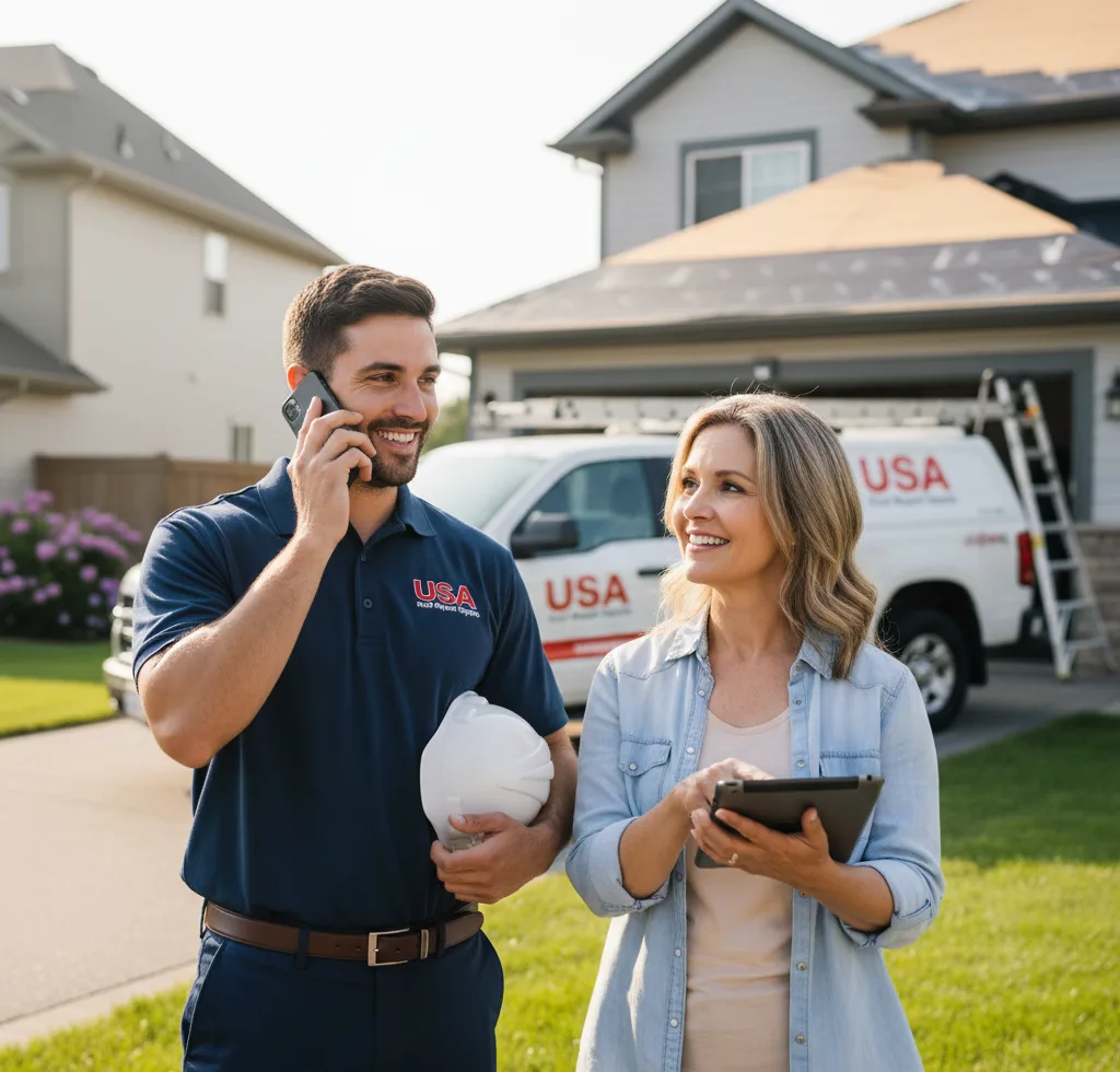 USA Roof Repair Experts customer support in Sandoval